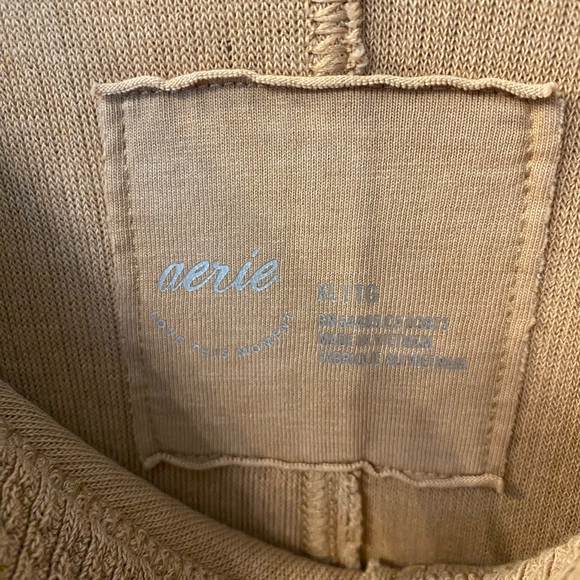 Aerie Wonder Texture Vneck Sweatshirt Knit - Picture 3 of 7